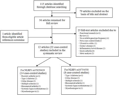 Association of NLRP3 rs35829419 and rs10754558 Polymorphisms With Risks of Autoimmune Diseases: A Systematic Review and Meta-Analysis